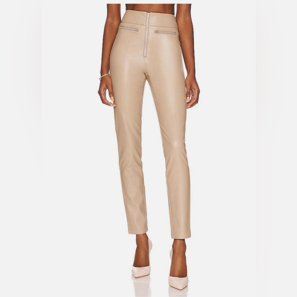 superdown Adonia Zipper Front Faux Leather Pant